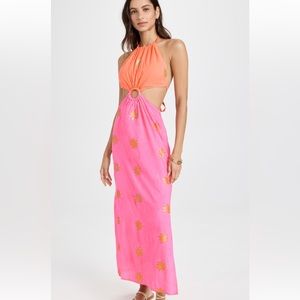 Sundress filiza pink and orange halter dress